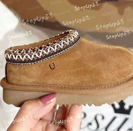 Kids Toddler Tasman Slippers Tazz Baby Shoes Chestnut Fur Slides Sheepskin Shearling Classic Ultra Mini Boot Winter Mules Slip-on Wool