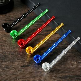 Smoking Pipe Zinc alloy pipe with multi-color personalized bamboo stick