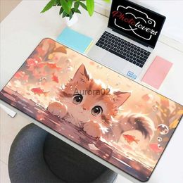 Mouse Pads Wrist Rests Anime Xxl Mouse Pad Gaming Accessories Cartoon Cat Keyboard Mousepad Gamer Desk Mat Cute Computer Offices Pc Cabinet Kawaii Mice YQ231117