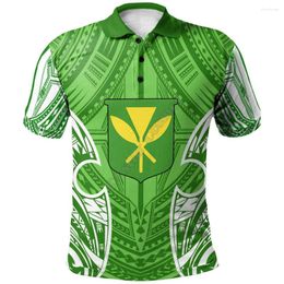 Men's T Shirts Hawaii Polynesian Polo Shirt Hawaiian Pattern With Seal 3D Printed Men Women Short Sleeve Summer T-shirt