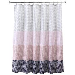 Eco Friendly Longer Pink Bathtub bathroom Shower Curtain Fabric Liner with 12 Hooks 72Wx80H inch Waterproof and Mildewproof226E
