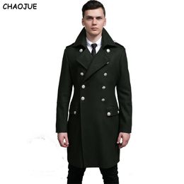 Men's Wool Blends Design s jackets S-6XL oversized tall and big men green Woollen germany army navy pea coat 231117