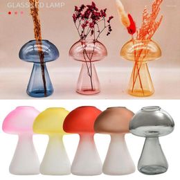 Vases Room Plant Hydroponic Home Office Decoration Bottle Mushroom Glass Vase Hydroponics Flower Table