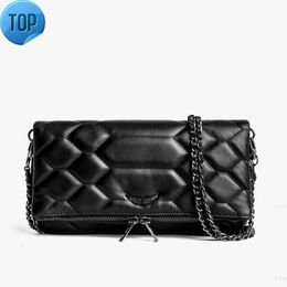 Evening Bags Fashion Genuine leather Luxury Designer Zadig Voltaire Shoulder bags Totes Pochette Rock Swing Your Wings bag womens mens gym Cross Bod6H