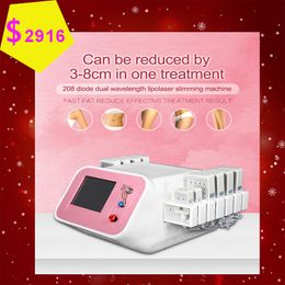 I lipolaser portatil slimming beauty machine funciona w 12pc pads fat reduction 650nm 980nm dual wavelength beauty body slimmer equipment professional costo