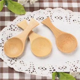 Spoons New Arrival Natural Childrens Soup Spoon Mini Bamboo Short Handle Tea Factory Wholesale Lx3056 Drop Delivery Home Garden Kitc Dhuja