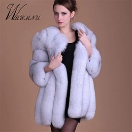 Women's Fur Faux Fur Fashion Luxury Faux Fox Fur Coat Women Plus Size S-4XL Winter Coat Thick Warm Fake Furry Fur Jacket Coats chaqueta mujer 231117