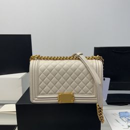 Borsa copri bocca da ragazzo di alta qualità Borsa a tracolla moda donna Borse a tracolla in pelle Borse a catena di design di lusso Borsa con pochette Borsa con lettera a reticolo di diamanti