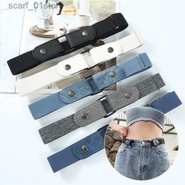 Belts New Adjustable Stretch Elastic Waist Band Invisible Belt Buckle-Free Belts for Women Men Jean Pants Dress No Buckle Easy To WearL231117