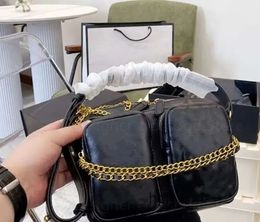 Camera Bag Genuine Leather Chain Famous Designer Handbags High Capacity Outdoor Sacoche Street Luxury Wallet Crossbody