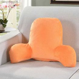 Cushion/Decorative 1PC Back Cushion With Arm for Reading Rest Waist Support Office Chair Car Sofa Rest Cushion Velvet Backrest