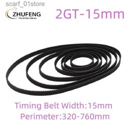 Belts 3D Printer GT2 15mm Closed Loop Rubber 2GT Timing Belt Width Length 320 350 400 420 436 500 600 610 710 760mmL231117