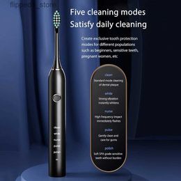 Toothbrush GeZhou 310 Sonic electric toothbrush Rechargeable Automatic Toothbrush Rechargeable with 16pcs Replacement Brush Head Q231117