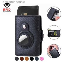 Money Clips 2023 New Rfid Card Holder Men Women Airtag Wallet Money Bag Leather Purse Slim Thin Wallets For ple AirTags Tracker Air TagL231117