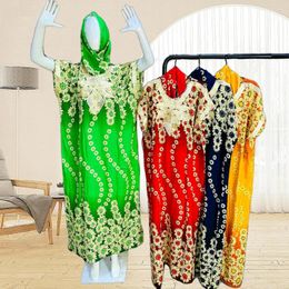 Ethnic Clothing Plus Size African Dashiki Print 2023 Muslim Abaya Women Loose Hijab Maxi Dress Summer Turkey Arab Islamic Gown Jilbab