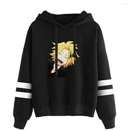 Men's Hoodies 2023 Anime Denki Kaminari Men/women Cartoon Hoodie Personality Casual Long Sleeve Parallel Bars Pullover