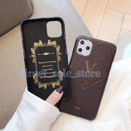 Top Designers Phone Cases For iPhone 15 14 Pro max 13 12 11 mini x xr xs xsmax 6 7 8 plus Luxury Letter Leather Mobile Back Cover With Card Holder Pocket Case