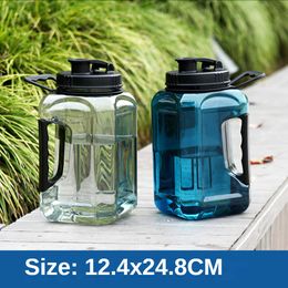 water bottle Outdoor Sports Big Water Cup Plastic Cup Kettle dent Adult Portable Large-capacity Tonne Barrel Fitness Kettle Water Bottles P230324