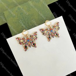 Personality Butterfly Necklaces Designer Coloured Diamonds Bracelet Gorgeous Womens Wedding Jewellery Set Bracelets Earrings Ring