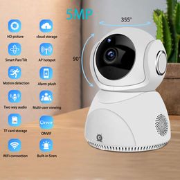 New 5MP Mini Wifi IP Camera 3MP Auto Tracking Nightvision Two Way Audio Motion Detection Security Wireless Camer Baby Monitor V380