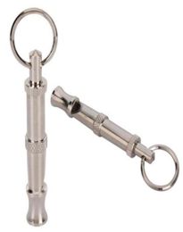 by dhl or ems 200 pieces High Quality Stainless steel Dog Puppy Whistle Ultrasonic Adjustable Sound Key Training for Dog Pet6452418