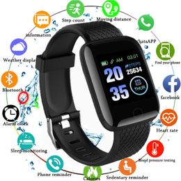 Braccialetto intelligente 116plus Bluetooth cardiofrequenzimetro misuratore di esercizio passo chiamata promemoria regalo orologio intelligente Consegna DHL