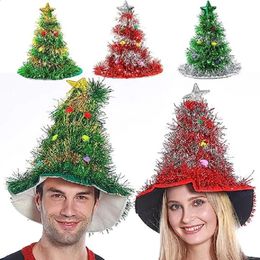 BeanieSkull Caps Creative NonWoven Fabric Rain Silk Christmas Tree Hat Themed Clothing Party RolePlaying Home Decoration Supplies 231116