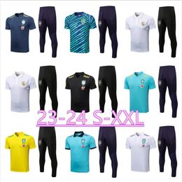 2023 BRASIL training soccer tracksuits Survetement RICHARLISON NERES COUTINHO L.PAQUETA PELE FIRMINO Short sleeve brazils men polo suit football Sportswear