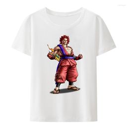 Men's T Shirts Game Samurai Shodown Character Kazama Kazuki Cotton T-shirts Anime Style Men's Clothing Y2k Clothes Humor Cool