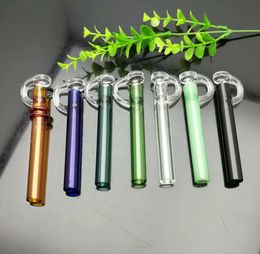 Smoking Pipe Mini Hookah glass bongs Colorful Metal Shape Colored glass pipe with lid