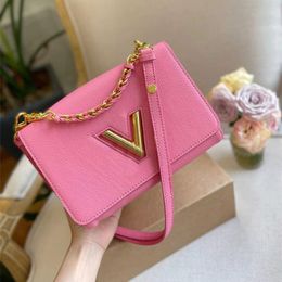 women handbag High quality designer shoulder bag twist Chain crossbody Bags flap small purse wallet