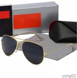 Designer 3025r Sunglasses for Men Rale Ban Glasses Woman Uv400 Protection Shades Real Glass Lens Gold Metal Frame Driving Fishing Sunnies with Original Box 1h321