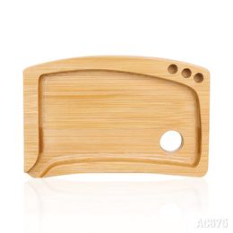 Small Size Smoking Tobacco Nature Bamboo Rolling Tray 130 x 81 MM Stash Board Holds Cigarettes Blunts Herb Grinder Metal Pipe