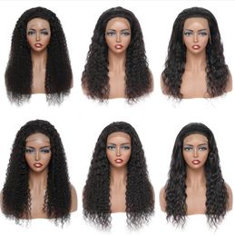 2023 Straight Human Hair 4X4 Lace Closure Wigs for Women Wholesale Brazilian Kinky Curly Body Water Deep Wave 180% Density 13X4 Frontal Wig