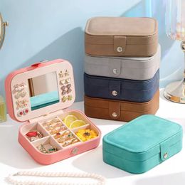 Jewelry Boxes box a senior delicate ring necklaces earrings accessories receive case to carry mirror 231117