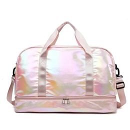 Bag Organiser Large Capacity Travel Bags Waterproof Tote Handbag Duffle Women Yoga Fitness with Shoe Compartment 231117