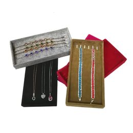 Jewellery Boxes Velvet Tray Necklace Bracelet Display Holder Chain Storage Box Organiser Pallet Multi Colour Option 22 11cm 231117