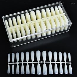 False Nails 504pcs/520pcs Box Fake Nail Artificial ABS Long Ballerina Clear/Natural Coffin Art Tips Full Cover Press On