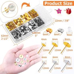 Stud Earrings Earring Posts Hypoallergenic Flat Pad Studs With Butterfly And Rubber Backs For Jewellery Making X4YA