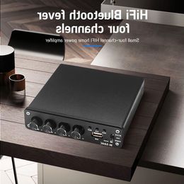 Freeshipping HIFI Sound Amplifier 50W*4 Power Amplifiers BTL Bluetooth50 Amp Support U-Disk Playing 4 Channels 20*2/40 Sound System Vnbqb