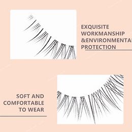 4pairs Natural False Eyelashes Thin Band Hand Made Short Lighter Eyelash Cosplay Korean Fashion Wispy Extension Makeup Tools Makeup Tools AccessoriesFalse