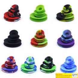 Colorful Silicone Smoking Glass Bong Hookah Bottle 3IN1 Size Clean Caps Cover Kit Portable Innovative Design Cleaning Seal Holder