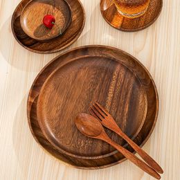 Plates 13.5-20cm Dinner Plate Lovesickness Wood Irregular Oval Solid Pan Fruit Dishes Saucer Tea Tray Dessert Tableware Set