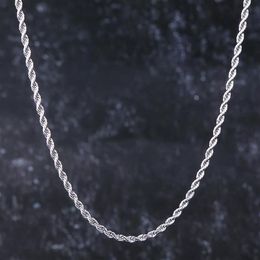 Chains White Gold ed Rope Chain Necklace Singaporean Venetian For Men And Women 3mm Hip Hop Jewellery CultureChains232D