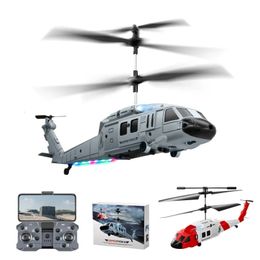 Electric RC Aircraft Rc Aeroplane HD Dual Camera Remote Control Helicopters Obstacle Avoidance Air Fixed Height Rescue Aircraft Black Hawk Helicopter 231117