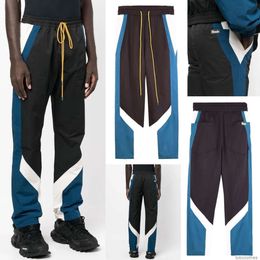 Designers Casual Pant Streetwear Trousers Sweatpants the Correct Version of Rhude No Iron Youth Autumn American Color Matching High Street L