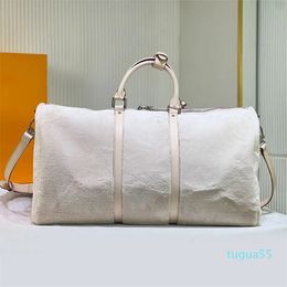 Traveling Bag Large Capacity Tote Bags Bags Fashion Letter Wool Leather Wrap Body Zipper Open Lady Crossbody Handbag