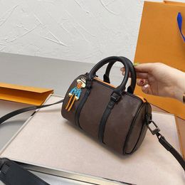 Samll Crossbody Bag Ladies Pillow Bag Soft Travel Bag Black Matte Leather Handbag Mediaeval Printing Purse High Quality Embroidery 2023