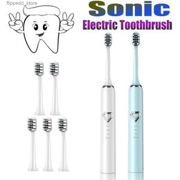 Toothbrush Electric Toothbrush Sonic Ultrasonic Smart Replacement Tooth Brushes Dental Whitening Oral Care for Adults ren Q231117