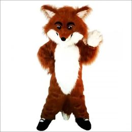 Adult Size Long Hairy Fox Mascot Costumes Halloween Cartoon Character Outfit Suit Xmas Outdoor Party Outfit Unisex Promotional Advertising Clothings